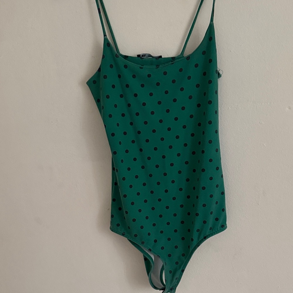 Zara Green Polka Dot Bodysuit